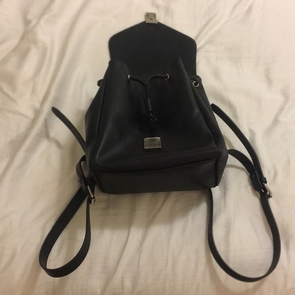 Mini black backpack